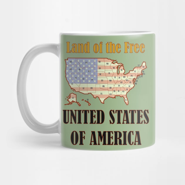 United States of America USA + Flag by Pr0metheus